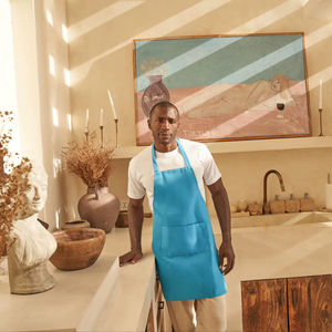 Tablier de cuisine sans manches BEAM personnalisé 100 % polyester non tissé, respirant, écologique, anti-humidité, avec poche avant - Product Image 3