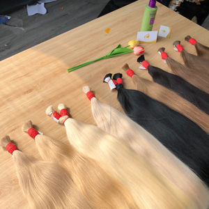 Meilleur prix en vrac extensions de cheveux humains vierges crus texture droite 100g luxe du Vietnam en gros - Product Image 1