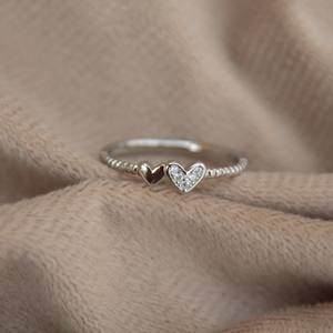 Anillo de Plata de Ley 925, anillo minimalista de Zirconia cúbica, anillo de plata Real hecho a mano ligero a la moda - Product Image 1