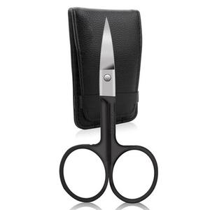 Juego de 5 Pinzas para Cejas de Acero Inoxidable de Alta Calidad, Color Negro, con Tijeras, Estuche de Cuero, Herramienta Profesional para Cejas con Certificación CE - Product Image 6