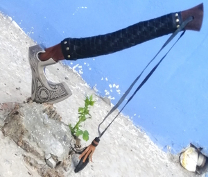 Hoja forjada Hacha de acero de Damasco Proveedor de servicio pesado Pakistán Hacha de acero de Damasco de alto carbono Exportador hecho a mano Pakistán - Product Image 3