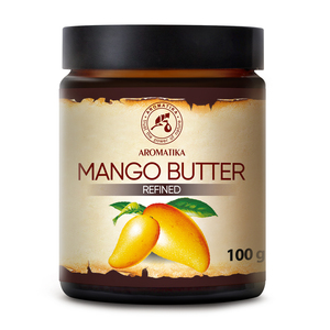 Manteca de Mango Aromatika 100g, Manteca de Semilla de Mangifera Indica Prensada en Frío para el Rostro, Antiarrugas, Cuidado Diario y Piel Seca - Product Image 1