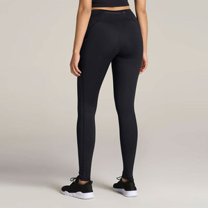 Collants de sport taille haute personnalisés pour femmes Leggings d'entraînement extensibles Technique de strass Style cousu décontracté solide pour Gym Yoga - Product Image 2