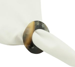 Ronds de serviette en corne de luxe fabriqués à la main Designs uniques en corne naturelle avec motif élégant pour les occasions de table de mariage Low Coast - Product Image 6