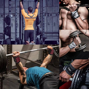 สายรัดข้อมือสำหรับยกน้ำหนักผ้าไนลอนยืดหยุ่นสำหรับเล่นกีฬาออกกำลังกายปรับแต่งโลโก้ได้ตามต้องการ - Product Image 3