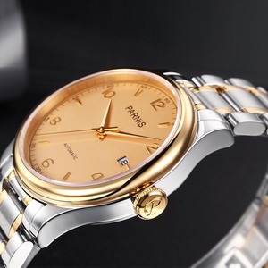 <span class=keywords><strong>Parnis</strong></span> Reloj Mecánico para Hombre, Correa de Acero Inoxidable de 38mm, Cristal de Zafiro, 21 Joyas, Miyota 8215, Movimiento Automático, Reserva de Energía - Product Image 3