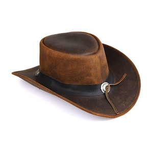 Cheap Price Western Cowboy Riding Racing <b>Leather</b> <b>Hats</b> Customized Logo Embroidery Plain Blank Cowboy <b>Hats</b> - Product Image 5