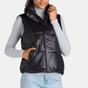 Veste sans manches matelassée d'hiver pour femme, design personnalisé, veste matelassée, vêtements d'extérieur isolés pour femmes - Product Image 3