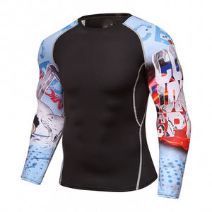 OEM ServicesDesign Mma Rash Guard Digital Sublimation Printed Sportswear Bjj Rashguard avec votre logo pour unisexe Made Pakistan - Product Image 2