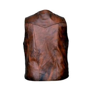 Gilet en cuir véritable pour homme, luxe, dernière collection hiver 2026, en peau de mouton, très demandé, sans manches, respirant, longueur courte, 100% cuir véritable - Product Image 5