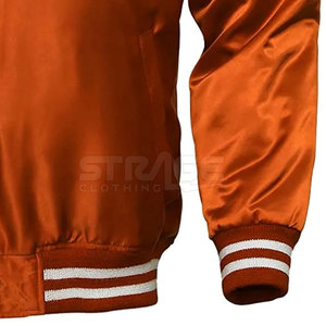 Chaqueta Universitaria de Invierno de Satén de Alta Calidad OEM con Cuello Alto y Logotipo Frontal, Hecha a Medida, Ecológica y de Secado Rápido para Hombre - Product Image 4