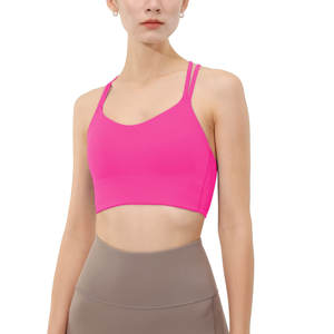 ACTIVEWEAR Sujetador deportivo de Yoga atlético de alta resistencia para mujer, espalda cruzada, suave resistencia al sudor, Color sólido, Sujetador deportivo Simple para Fitness - Product Image 3