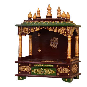 Temple en bois de teck pour décoration de la maison, décoration de Table, Temple en bois fait à la main pour la maison et le bureau - Product Image 1