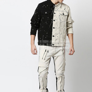 Venta caliente de los hombres de calidad superior 100% algodón otoño ecológico duradero Jeans chaqueta transpirable cómodo logotipo frontal en línea - Product Image 5