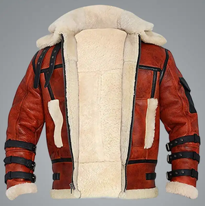 Tendance Veste en cuir de mouton B3 pour homme Veste d'extérieur en cuir fini de qualité supérieure pour homme - Product Image 2