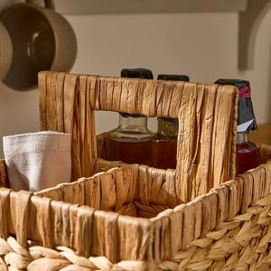 ตะกร้าเก็บของในบ้านทำจากผักตบชวา ตะกร้าเก็บของแฮนด์เมด ขายส่ง เป็นมิตรกับสิ่งแวดล้อม ผลิตในเวียดนาม - Product Image 5