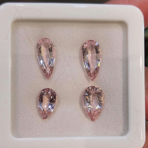 Morganite rosâtre de laboratoire en forme de poire de qualité AAA pierres précieuses en vrac à prix d'usine toutes formes - Product Image 3