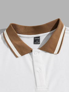 เสื้อโปโลสำหรับผู้ชายแขนสั้นผ้าน้ำหนักเบาใส่สบายดูแลรักษาง่ายซักได้อเนกประสงค์ตู้เสื้อผ้าจำเป็น - Product Image 4