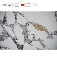 Glamour Subtil Étanche Commercial Premium Project Bar Calacatta Or Pierre de Quartz Artificielle Comptoir de Cuisine Dalle Jumbo