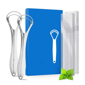 Limpiador de lengua de alta calidad Acero inoxidable 304 Material Limpio Origen Lugar Modelo Función Higiene bucal Cuidado Limpio - Product Image 1