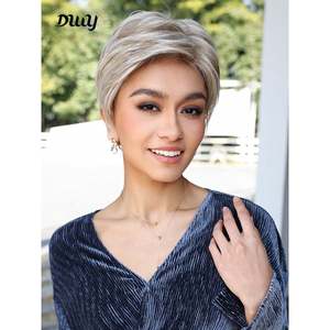วิกผมสังเคราะห์แบบ Pixie รุ่น Bella-DWY ฟรีพาร์ท  พร้อมเชือกผูกแบบใส สีบลอนด์ฟอกขาว - Product Image 3