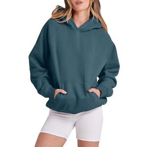 Sudadera con Capucha de Felpa para Gimnasio, 100% Algodón, Talla Grande para Mujer, Antiarrugas, Transpirable, de Alta Calidad, Personalizada, para Otoño - Product Image 6