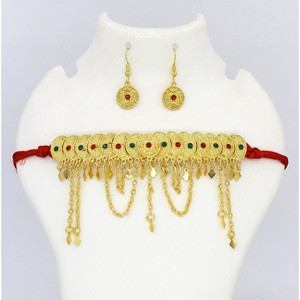 Martasha designer islamique ramadan spécial plaqué or EAU bijoux spécial dubai bijoux collier boucle d'oreille ensemble arabe bijoux - Product Image 6