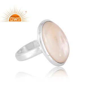 Hot Selling 925 Sterling Silver Natural Mother Of <b>Pearl</b> Gemstone Stackable <b>Ring</b> Custom Jewelry For Women Gift For Her - Product Image 4