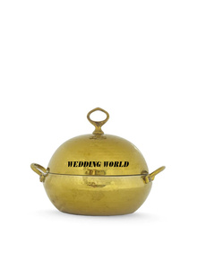 Cazuela decorativa de nácar Hotpot de buena calidad hecha a mano Venta caliente de lujo al por mayor Nuevo calentador de alimentos de metal - Product Image 5