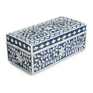 Boîte à incrustations d'os en résine et en bois pour la décoration de la maison et l'organisation des bijoux, rangement de bijoux, boîtes à incrustations d'os 2025 - Product Image 3