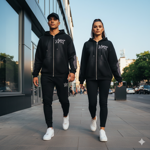 เสื้อฮู้ด Rexfit Sports สำหรับผู้ชาย แบบซิปเต็มตัว สไตล์วินเทจ ลุคย้อมสีแบบ Acid Wash แขนเสื้อตัดสี สไตล์สตรีท ฮู้ดดี้ลำลองแบบมีซิป - Product Image 5