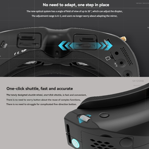 स्काईज़ोन 04o प्रो एफपी गोगल्स दोहरे रिसीवर संलयन एनालॉग ट्रांसमिशन 5.8 घज 48-चैनल स्थिरता 4:<span class=keywords><strong>3</strong></span>/16:9 पहलू अनुपात-6 ~ + <span class=keywords><strong>2</strong></span> - Product Image 5