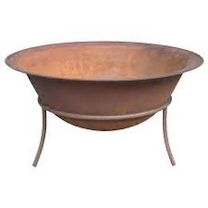 Brasero sur pied en fer forgé personnalisé, finition rustique, chauffage extérieur, emballage sur mesure, brasero de jardin QAMAR OVERSEAS QO-1355AB - Product Image 3