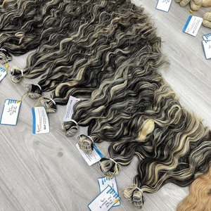Extensions de cheveux en vrac au prix de gros, couleur piano, toutes longueurs de 12 à 32 pouces, perruque de cheveux vierges vietnamiens 100%, cheveux humains - Product Image 2