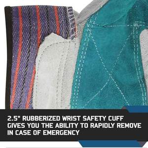 Gants de travail en cuir de vache anti-dérapants de haute qualité Protection thermique et sécurité Gants de protection thermique à usage général - Product Image 5