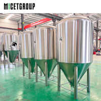Fermenteur de brassage de bière 1000L isolé cuve de fermentation conique 10HL avec veste de contrôle de température et soupape de surpression