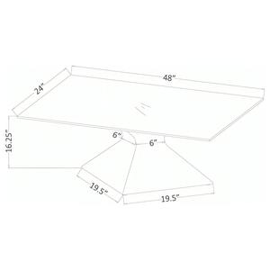 Mesa de Centro Multifuncional Ecológica Moderna con Tapa Cuadrada de Vidrio, Mueble Decorativo para el Hogar, Vajilla de Hotel - Product Image 5