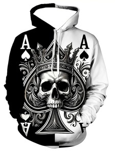 Automne Vintage hommes à capuche fermeture éclair surdimensionné manches longues poids lourd 100% Polyester hiver mode haut teint uni - Product Image 4