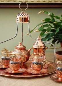 Chauffe-thé moderne de luxe, bouilloire de service à café en cuivre gravée à la main, tendance actuelle, pour le petit-déjeuner et l'utilisation en café - Product Image 6