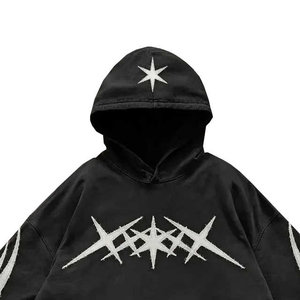 Best Quality Custom Distress Embroidery Printed <b>Oversized</b> Cotton Vintage Sun Faded Unisex <b>Hoodie</b> Acid Washed French Men's <b>Hoodie</b> - Product Image 4