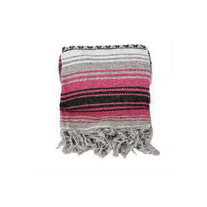 Offre Spéciale personnalisé mexicain Falsa couverture tissé à la main authentique coton acrylique mélange grand motif rayé disponible en différentes tailles - Product Image 2