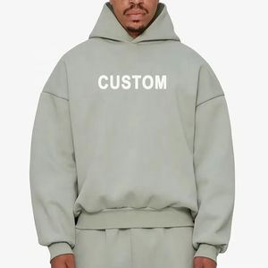 เสื้อมีฮู้ดผ้าฟลีซสำหรับผู้ชาย, เสื้อมีฮู้ดผ้าฟลีซหนาสำหรับ500gsm น้ำหนักเบาโลโก้ออกแบบได้ตามต้องการ - Product Image 6