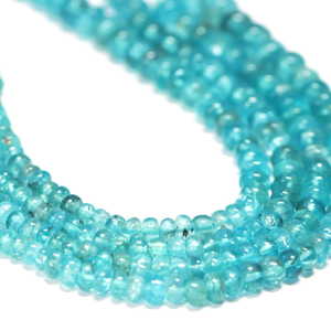 AAA Natural Apatite plain Smooth Rondelle Gemstone <b>Beads</b>, 16" 3-7mm AAA <b>Fine</b> Quality Apatite plain smooth gemstone <b>Bead</b> Jewelry - Product Image 4