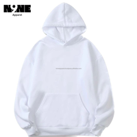 Sudadera con Capucha de Forro Polar Ecológico para Hombre, Diseño de Hombros Caídos con Acabado Lavado, Estilo Urbano, Corte Regular, 430 g/m²