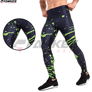 Mallas de entrenamiento de compresión para hombre, mallas estampadas personalizadas, transpirables de talla grande, de longitud regular, ajustadas, para fitness - Product Image 6