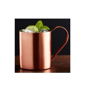 Tasse en cuivre Hammer Point Moscow Mule de qualité standard avec poignée dorée Tasses Moscow Mule de 14oz de Jamsons - Product Image 6