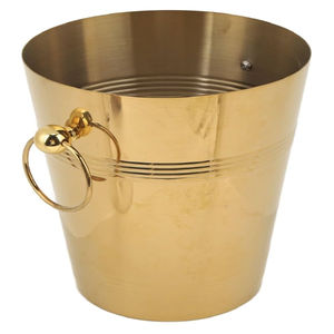 Hielera de Latón Estilo Vintage de Gran Capacidad con Asa de Cabeza de Reno para Bar, Fiestas, Enfriador de Vino con Acabado Dorado - Product Image 3