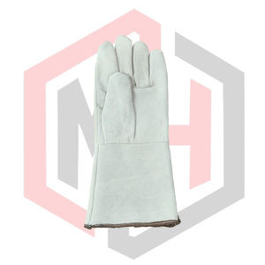 Gants en cuir avec paume renforcée, taille unique, antistatiques, résistants aux déchirures, poignet en tricot, épaisseur de 11 oz, 14 pouces - Product Image 2