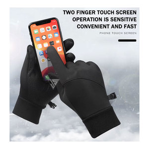 Guante de pantalla táctil de invierno para hombre, hecho de tela impermeable de neopreno/impresión de silicona, forro polar cálido interior - Product Image 5