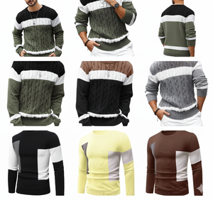 Crewneck Men's Anti-Wrinkle Quick Dry 100% Alpaca Crystal Front <b>Poncho</b> Sweater Autumn Warm sweater for men - Product Image 2